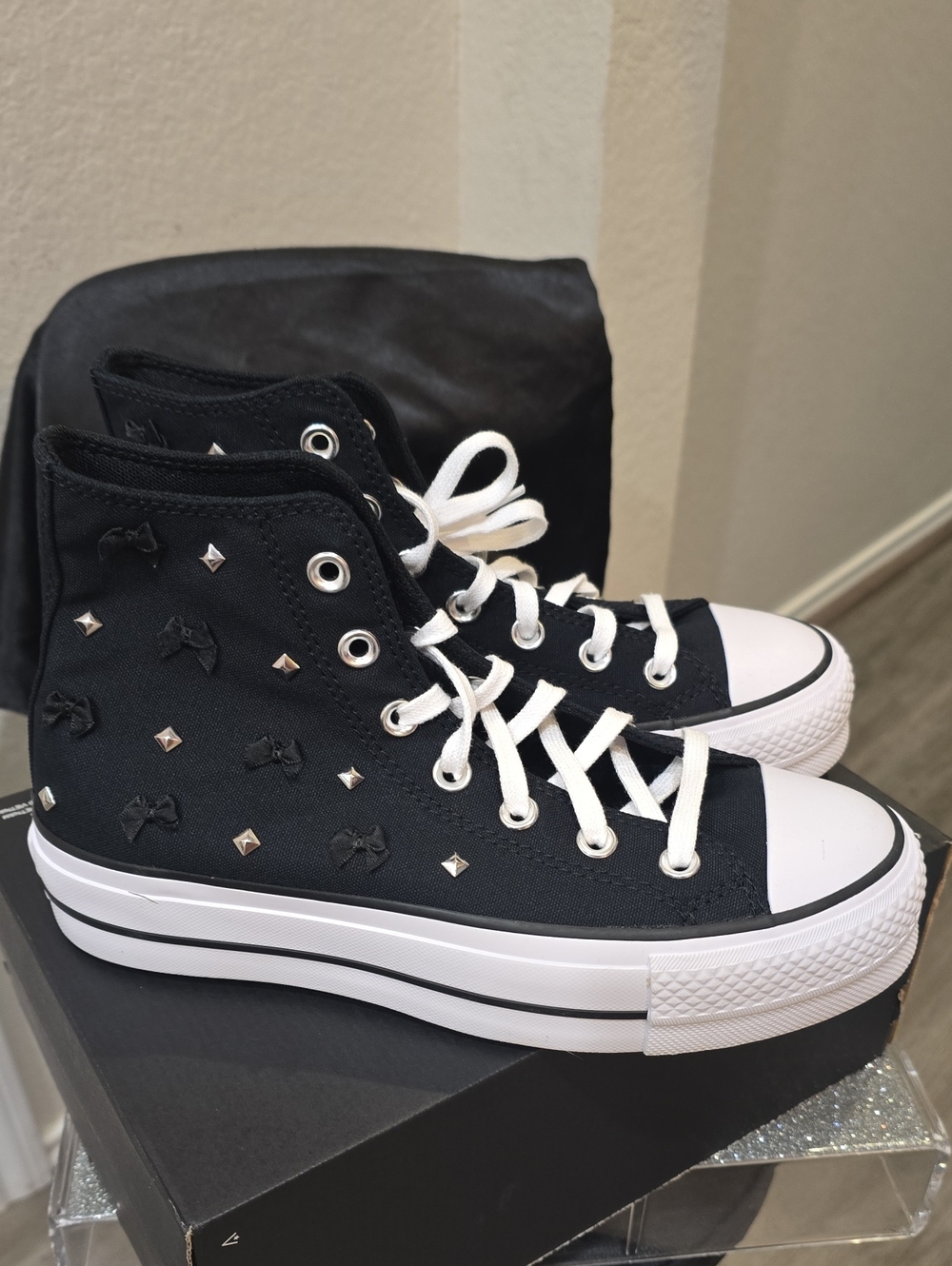 Converse Chuck Taylor All Star Lift Platform High Top Archive Stars Shoes - Picture 10 of 11